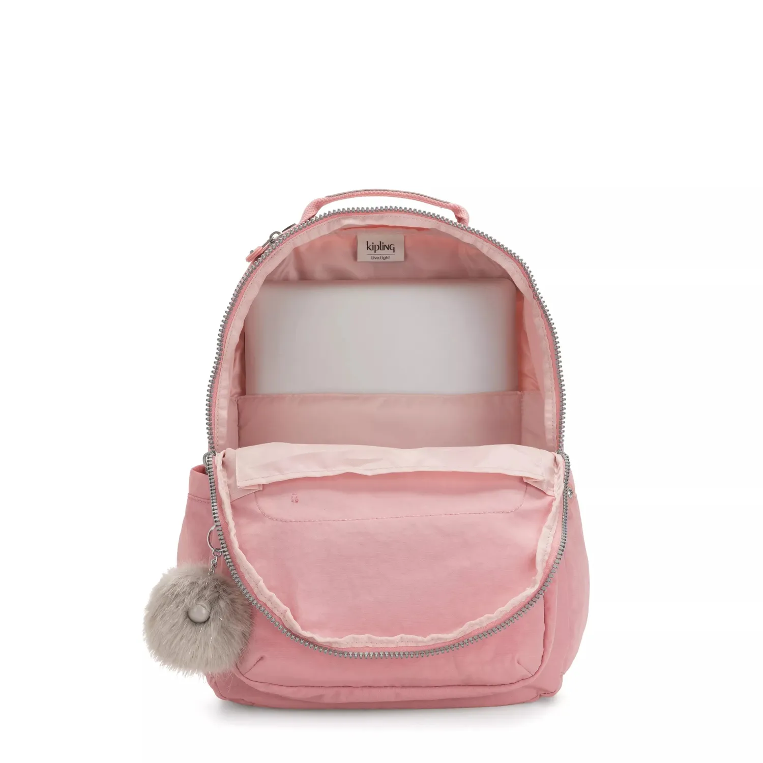 Kipling Seoul rugzak Groot Bridal Rose met laptopvak 15 inch