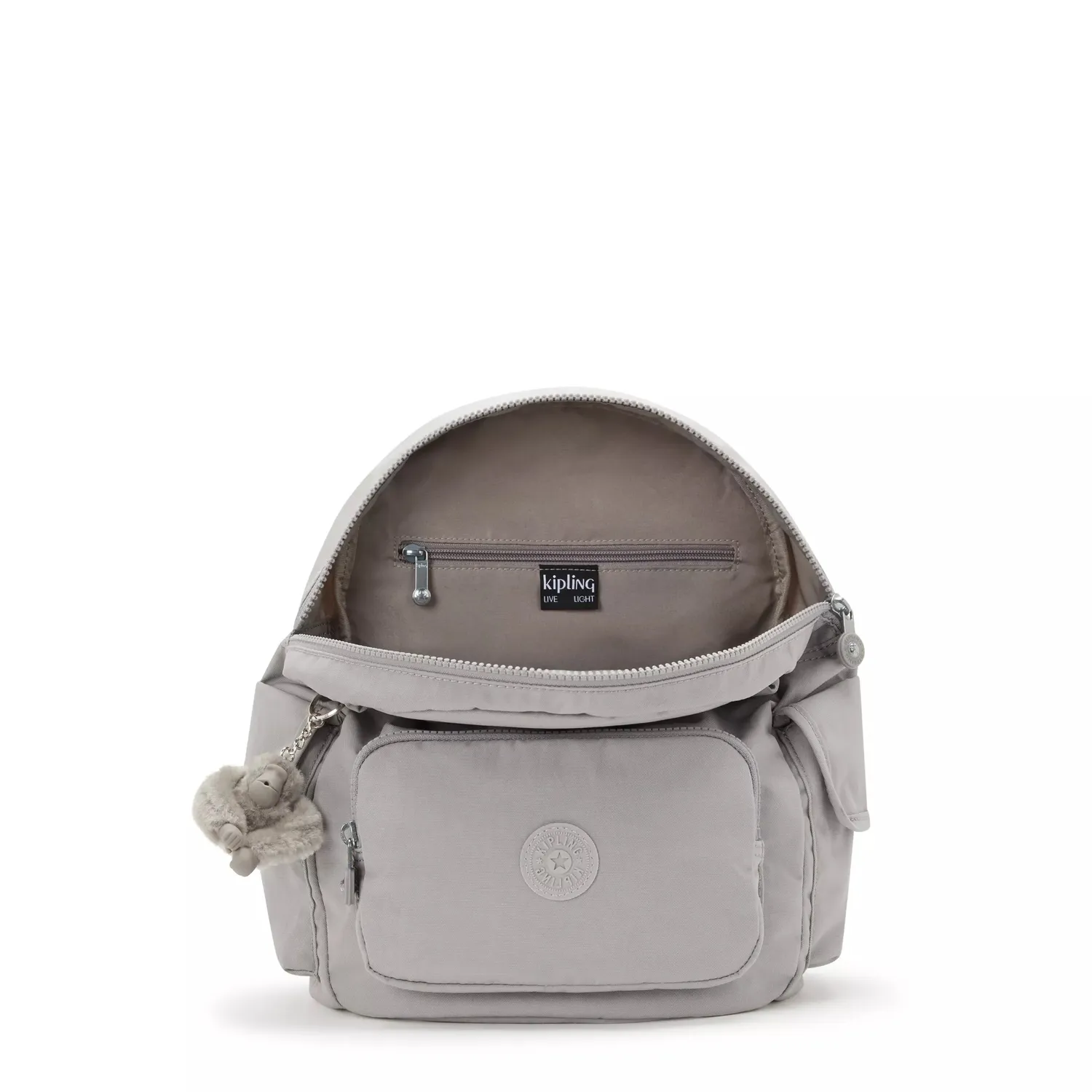 Kipling City Pack S rugzak Grey Gris klein waterafstotend