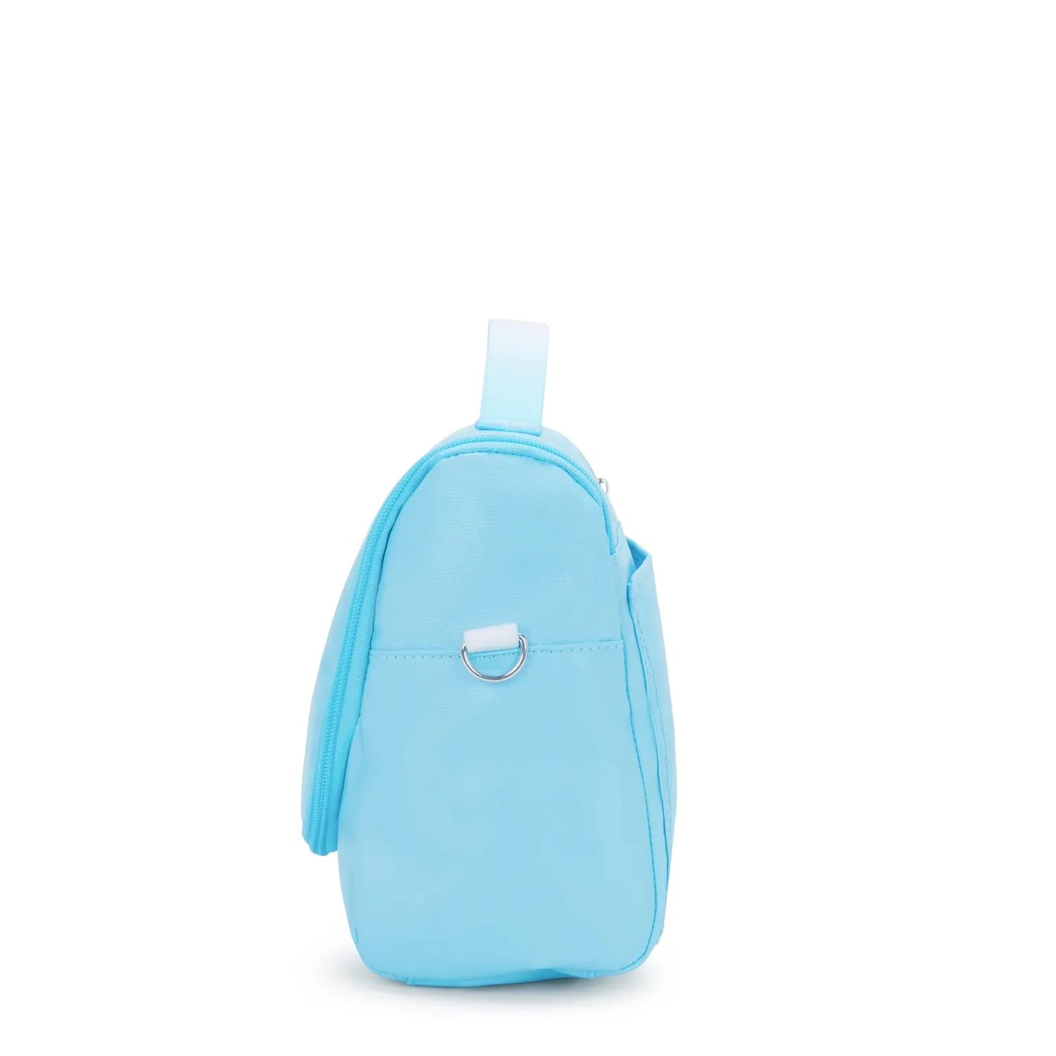 Kipling New Kichirou lunchtas Groot Sea Blue Metallic trolleybevestiging