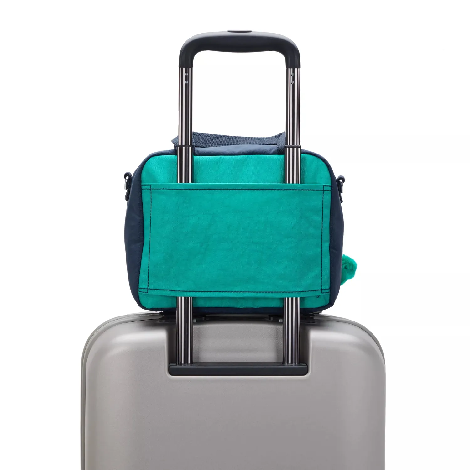 Kipling Miyo lunchtas Blue Green Block groot geisoleerd