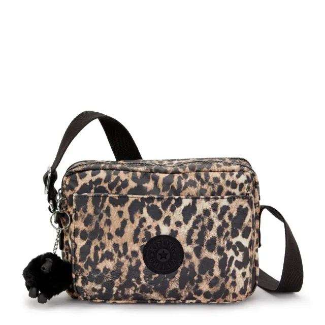 Kipling Abanu M schoudertas Medium Wild Leopard dierenprint