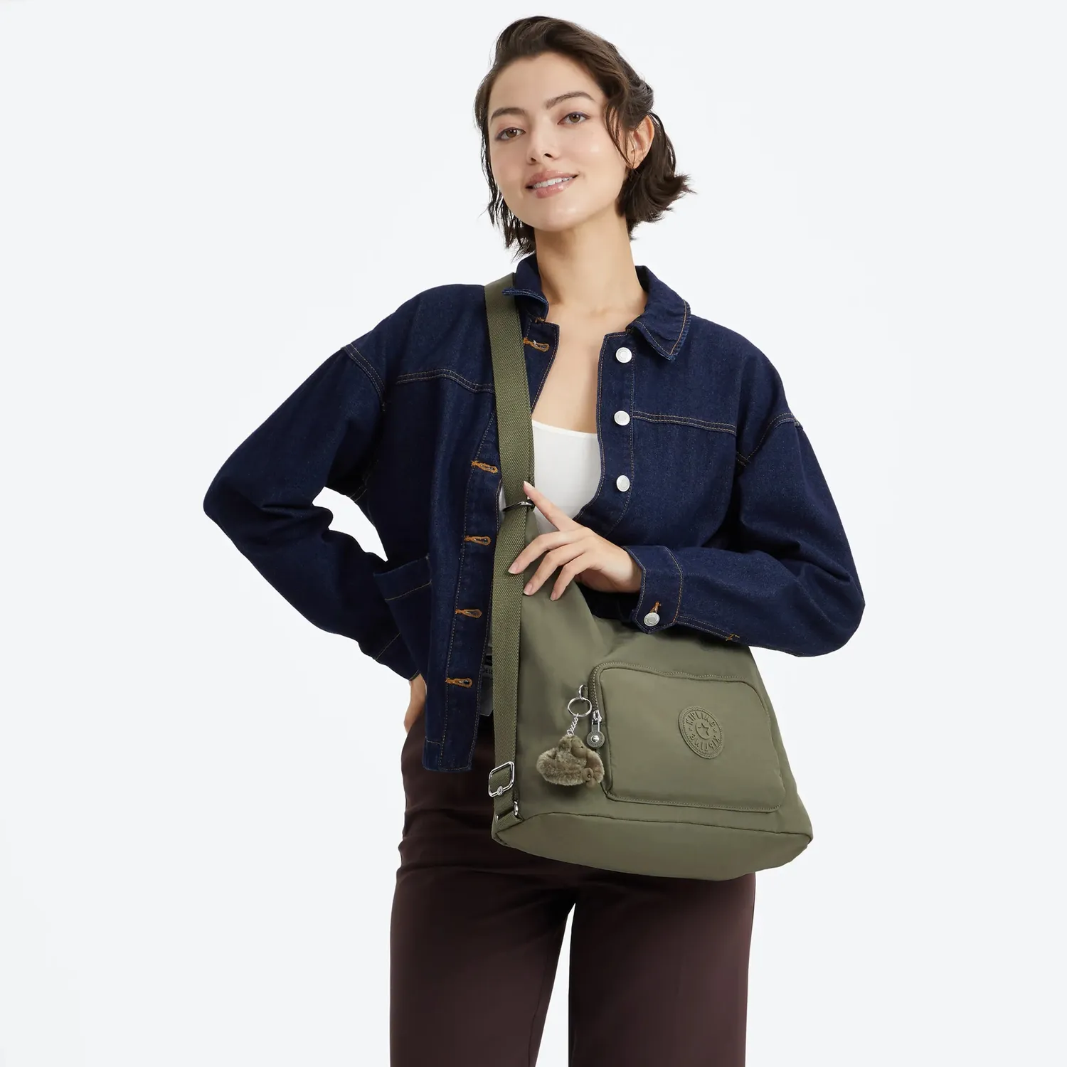 Kipling Yenna schoudertas Almost Sage Medium 2-weg
