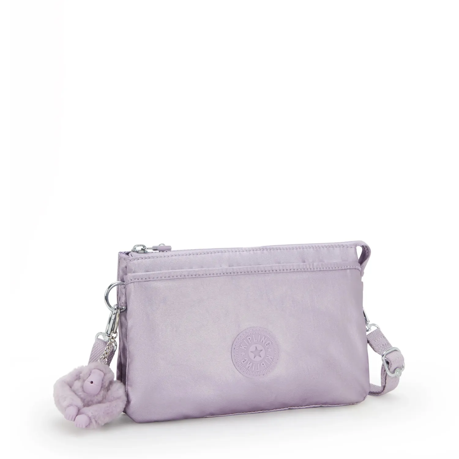 Kipling Riri crossbodytas Klein Lilac Moon Metallic glans