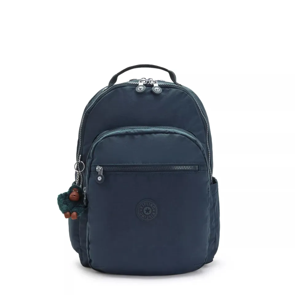 Kipling Seoul Lap rugzak True Blue Tonal groot 15 inch laptop