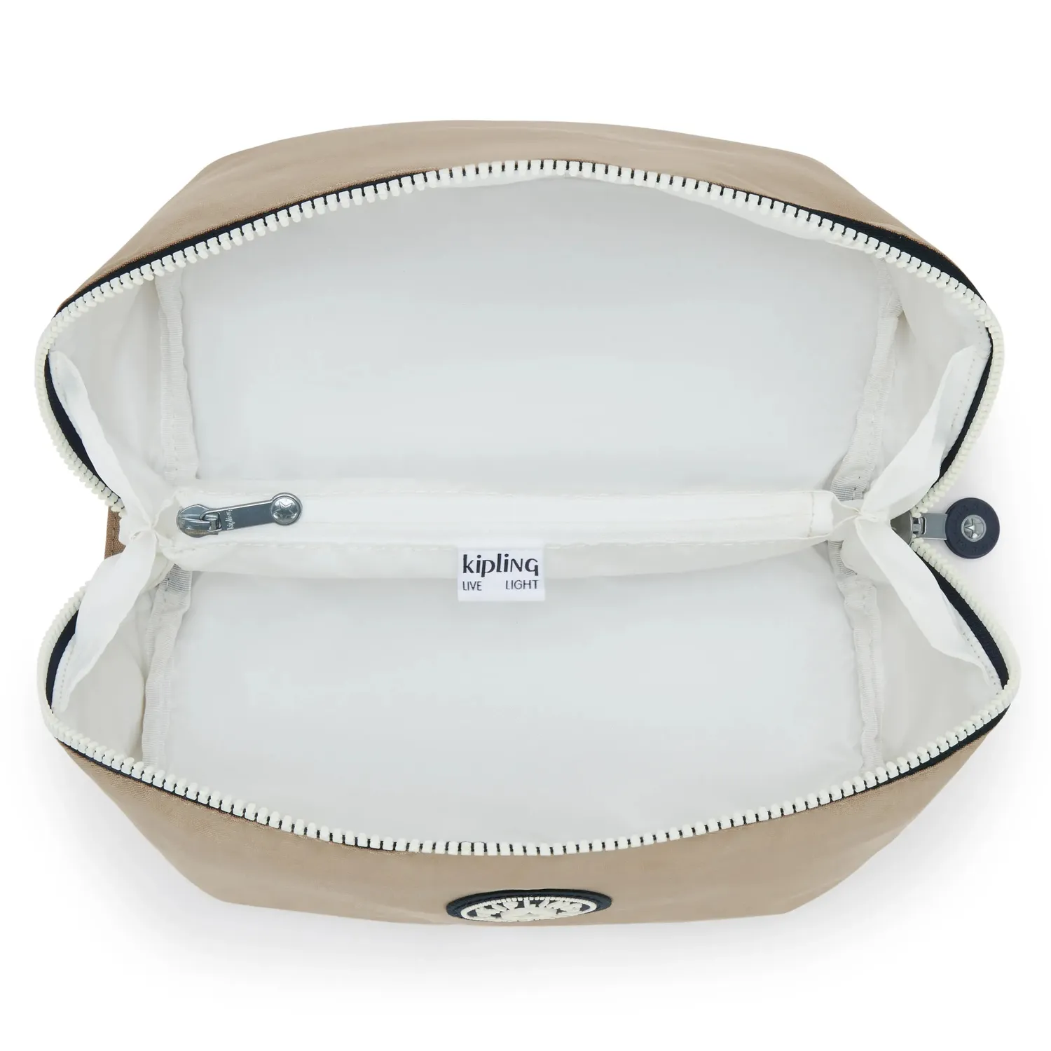 Kipling Mirko M toilettas Groot Soft Taupe Combo met vakken