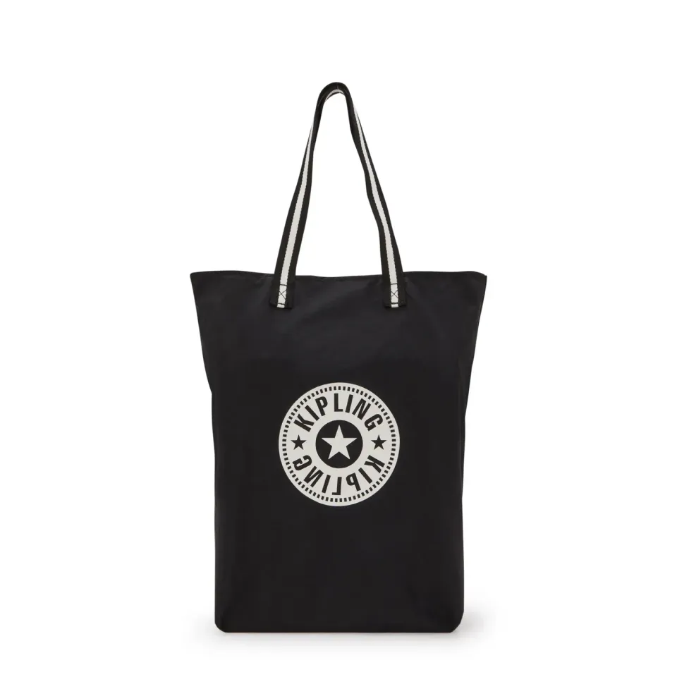 Kipling Hip Hurray 6 shopper Black White Hip opvouwbaar