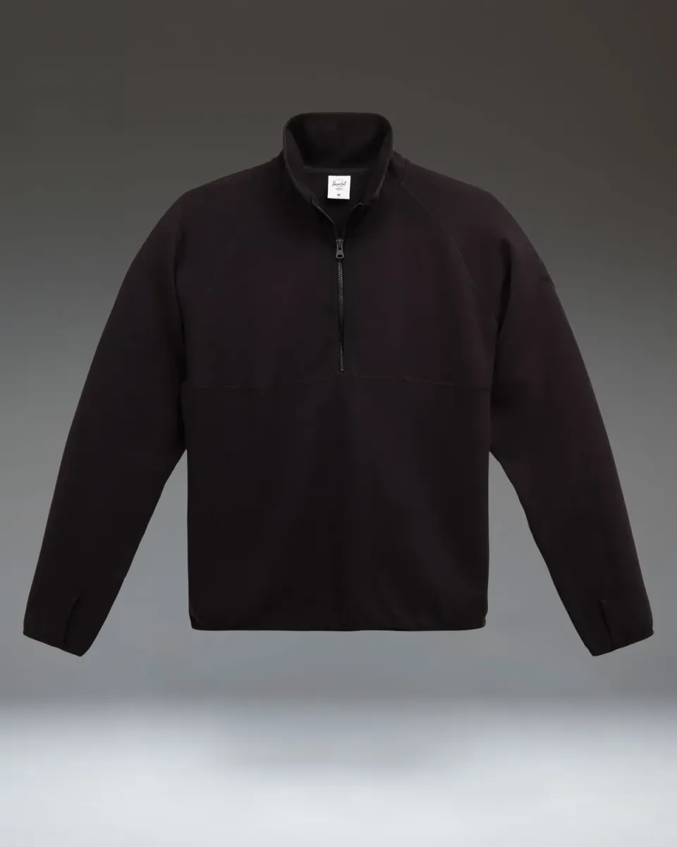 Herschel Performance Quarter Zip trui zwart heren