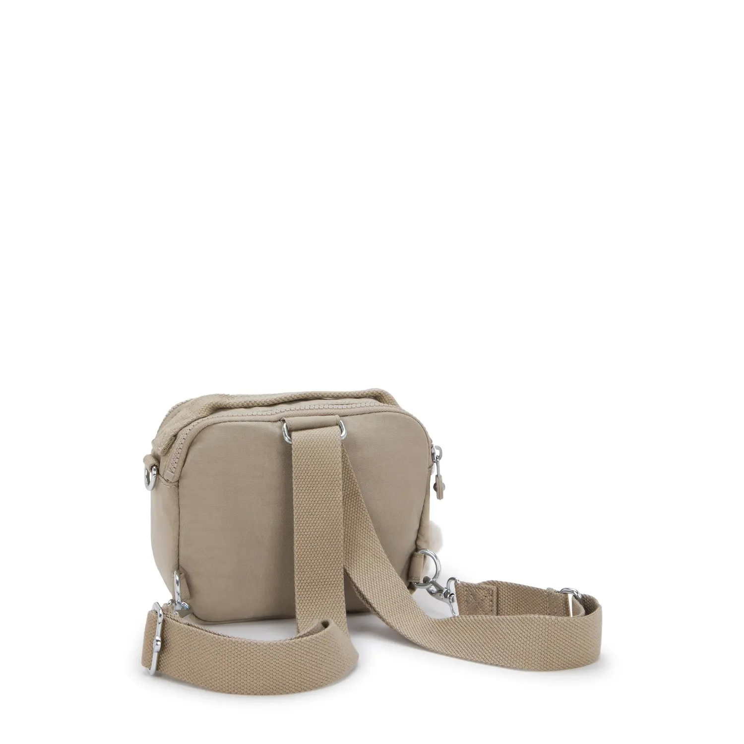 Kipling Cahir crossbody klein Soft Taupe met 2 ritsvakken