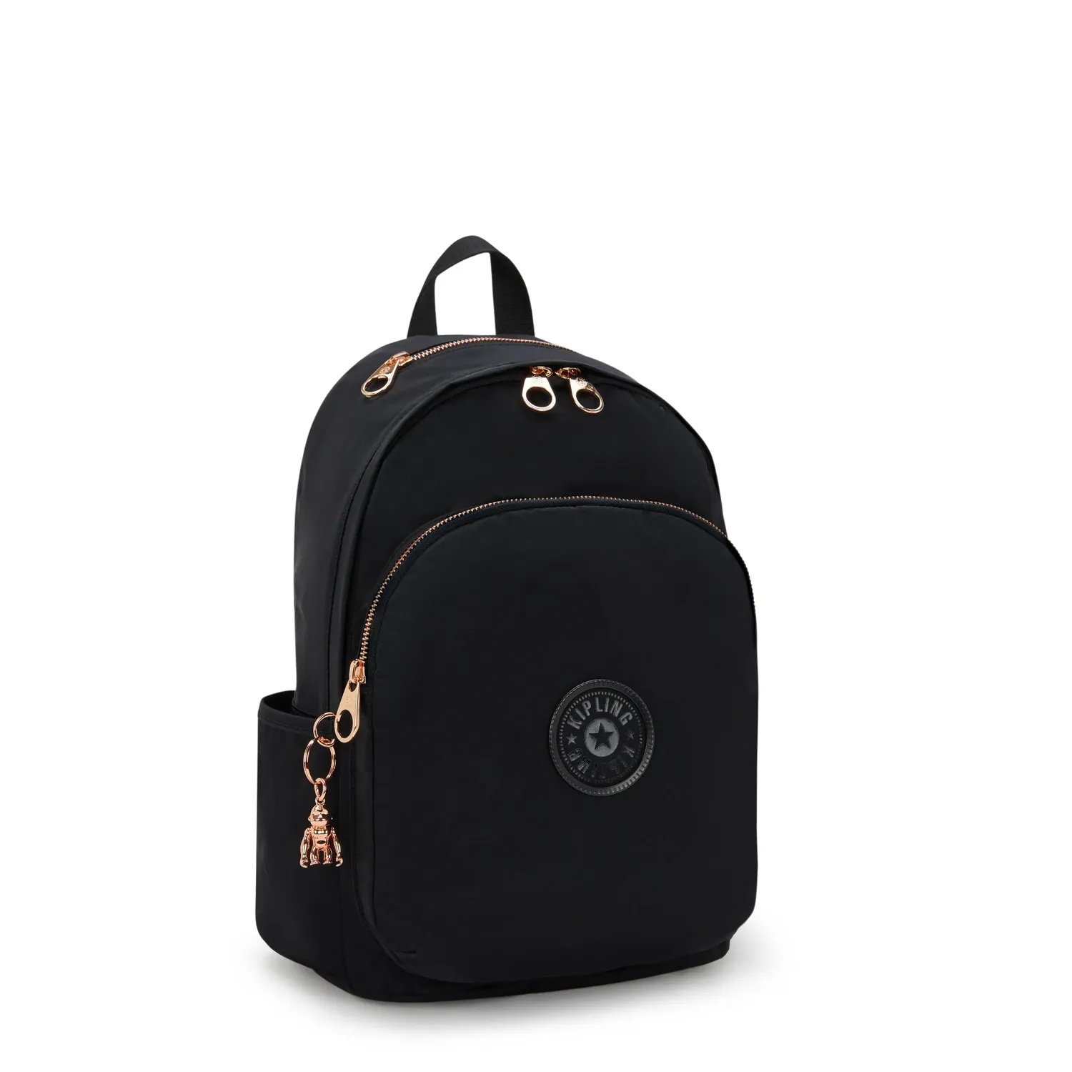 Kipling Delia rugzak Medium Black Rose Spice zijvakken