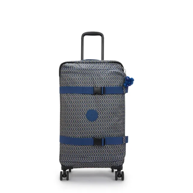 Kipling Spontaneous M koffer medium blue on wire TSA