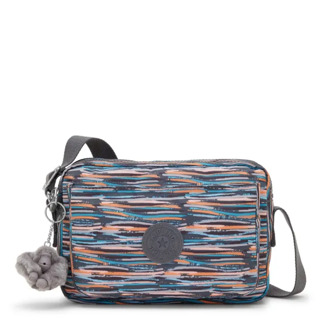 Kipling Abanu M crossbody Mineral Stripes met ritsvak