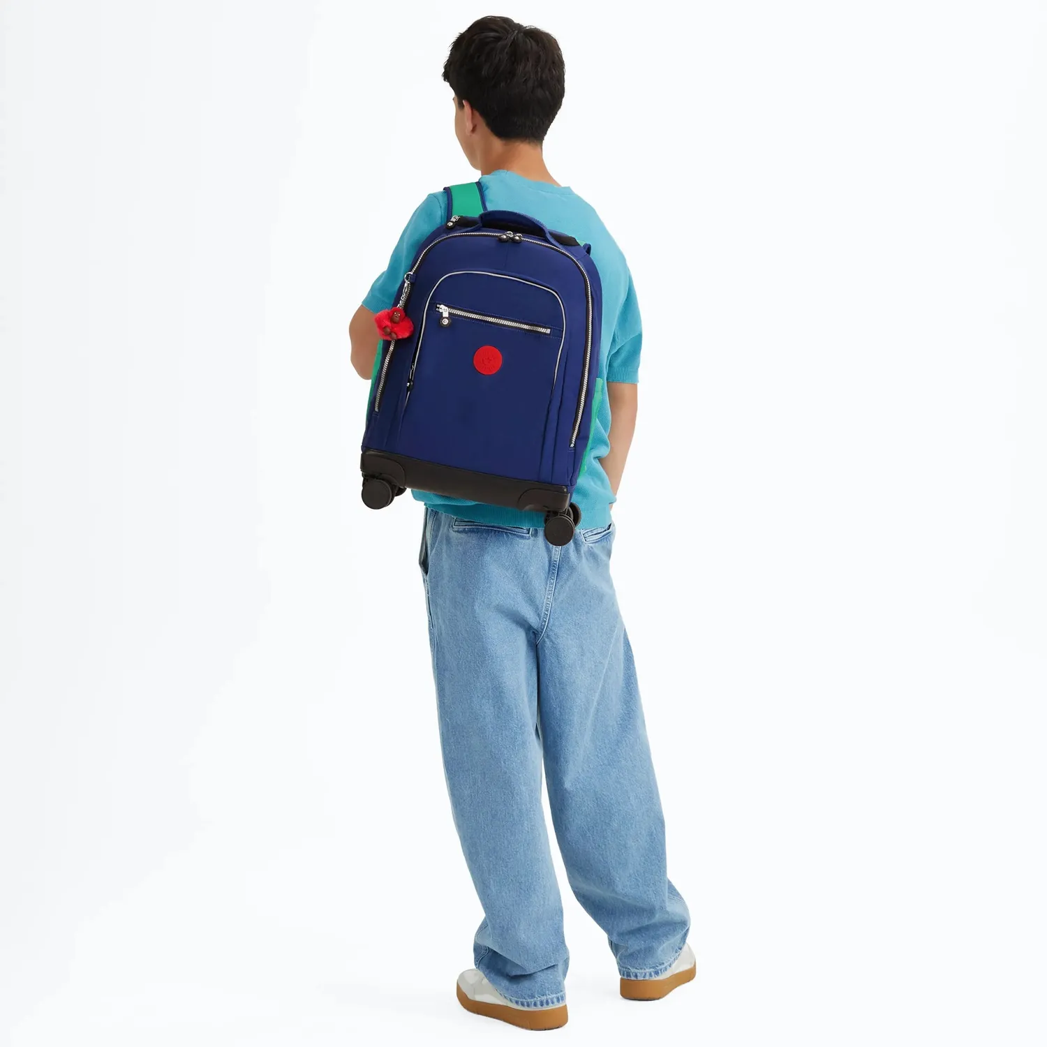 Kipling New Zea rugzak met wielen Escape Blue Block groot