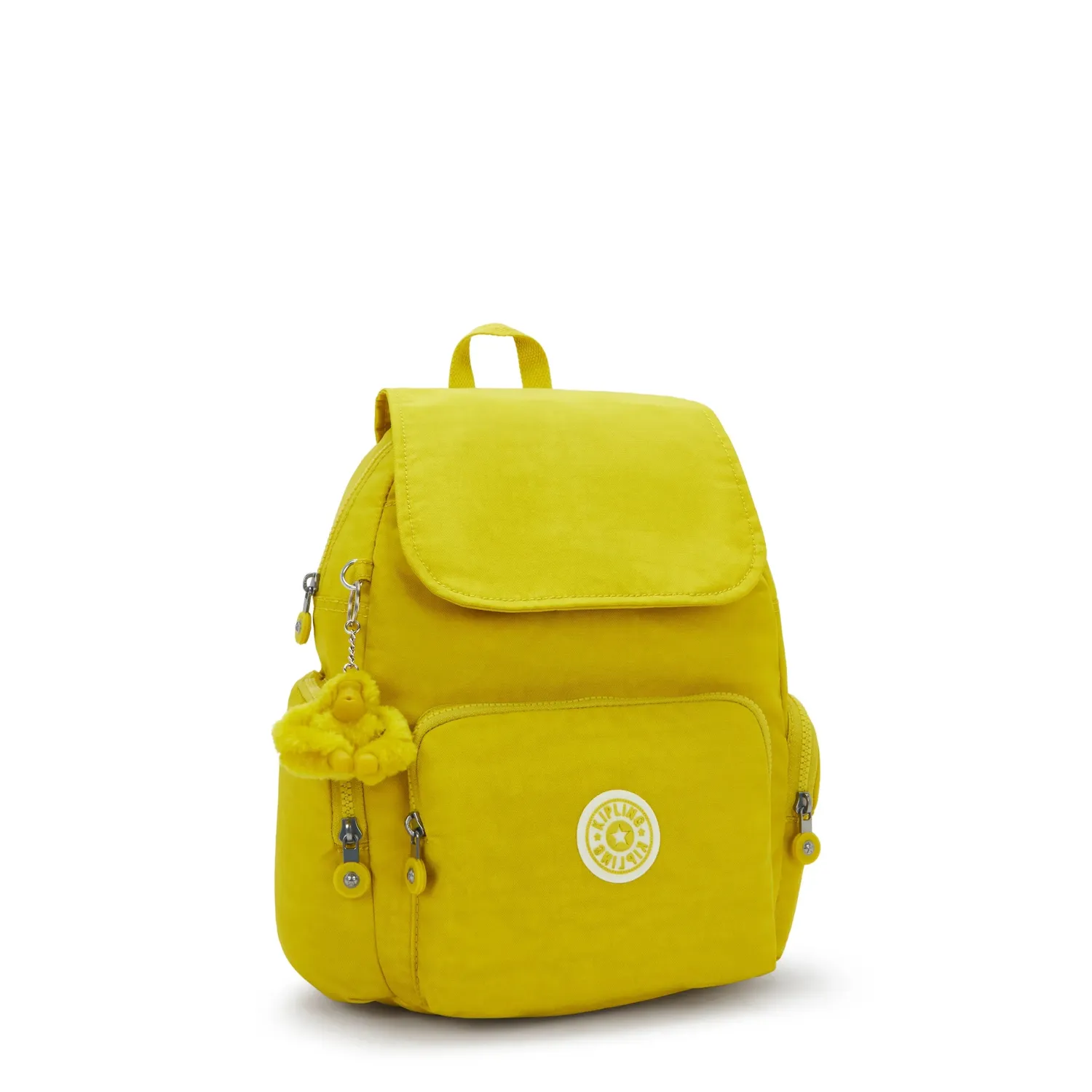 Kipling City Zip S rugzak klein Inside Yellow met penlussen