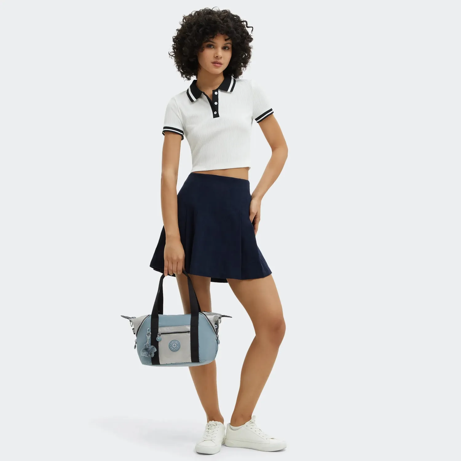Kipling Art Mini schoudertas Relaxed Grey Block klein