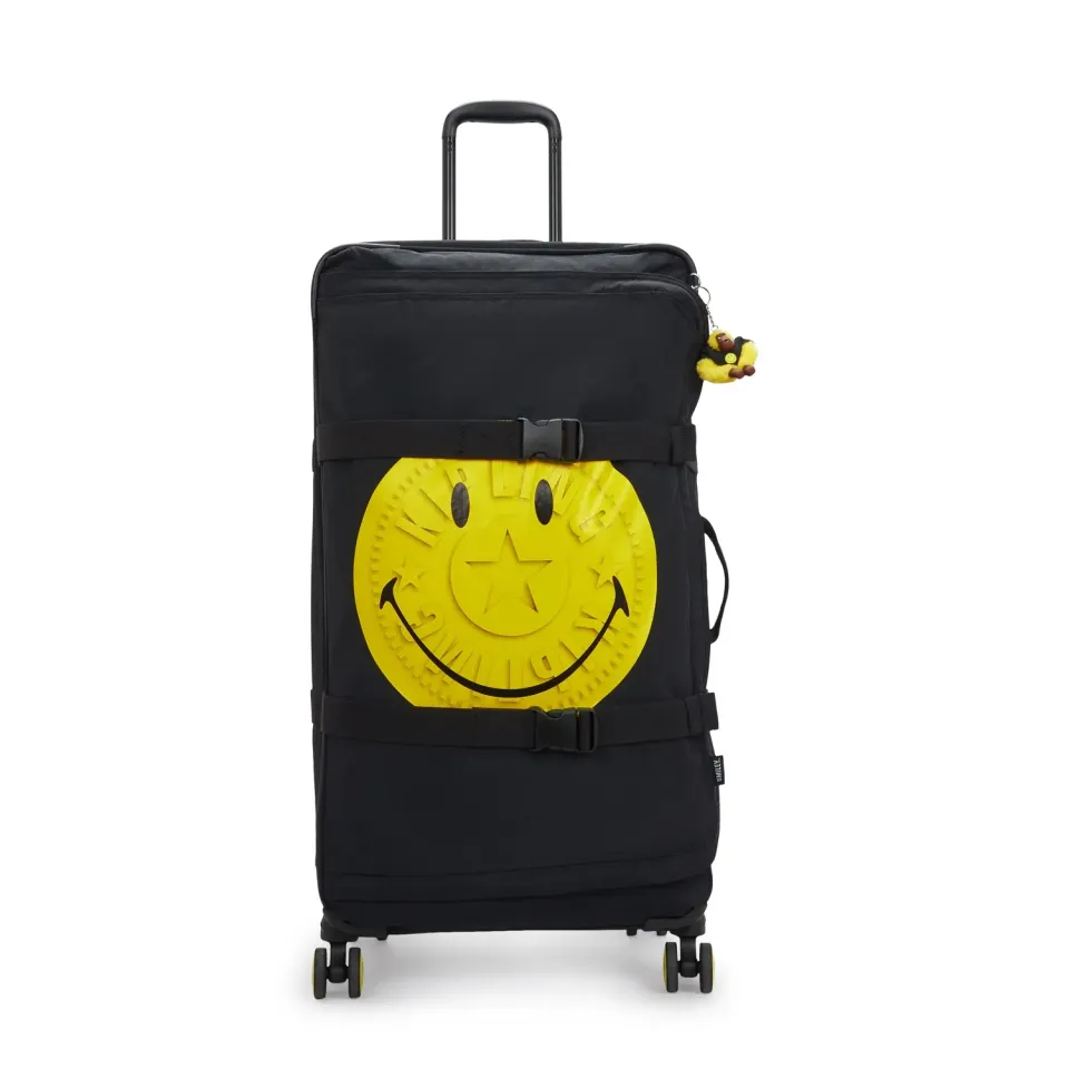 Kipling Spontaneous L koffer Yellow Fun Black Smiley