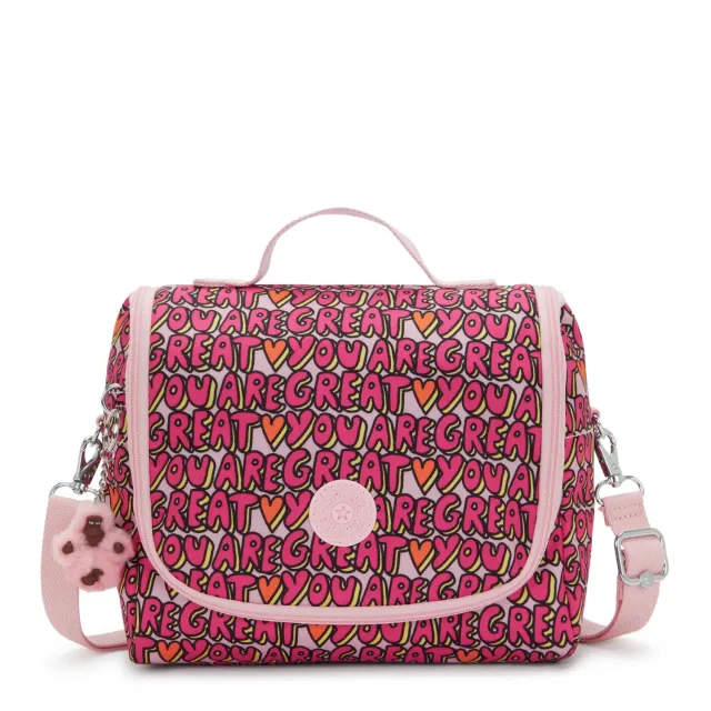 Kipling New Kichirou lunchtas Groot U R Great Print trolleybevestiging