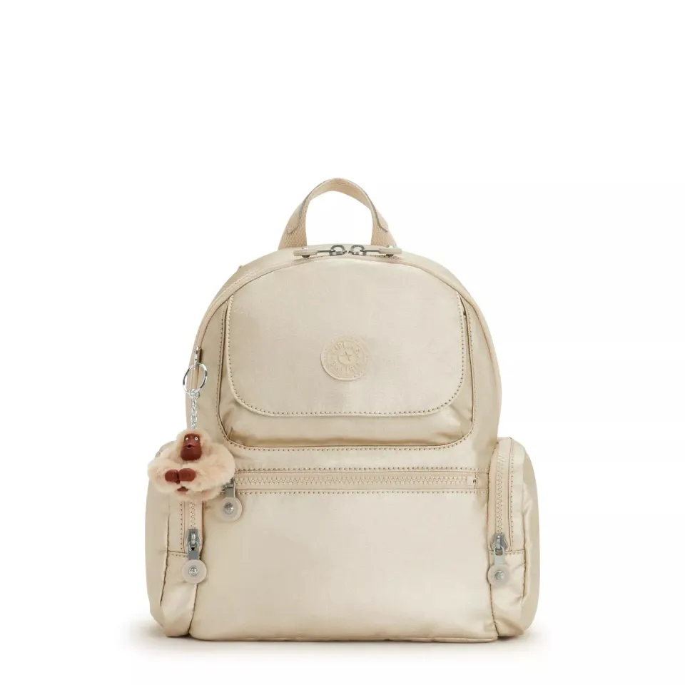 Kipling Matta rugzak Medium Starry Gold Metallic