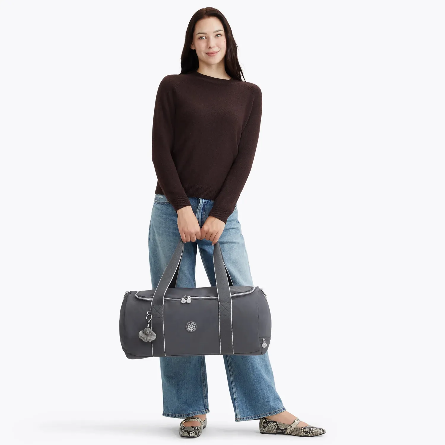 Kipling Argus S Weekendtas Moonlit Grey Klein met schoenvak