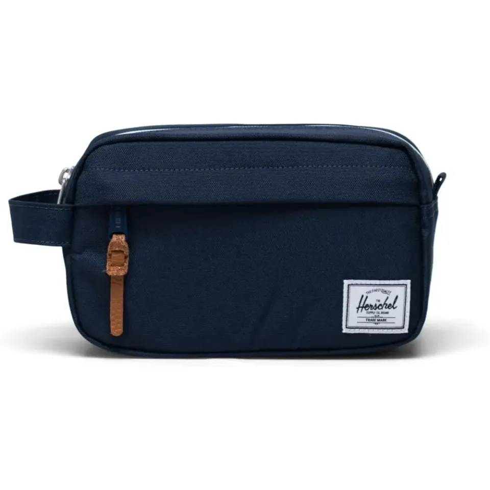 Herschel Chapter toilettas Navy met rits reismodel