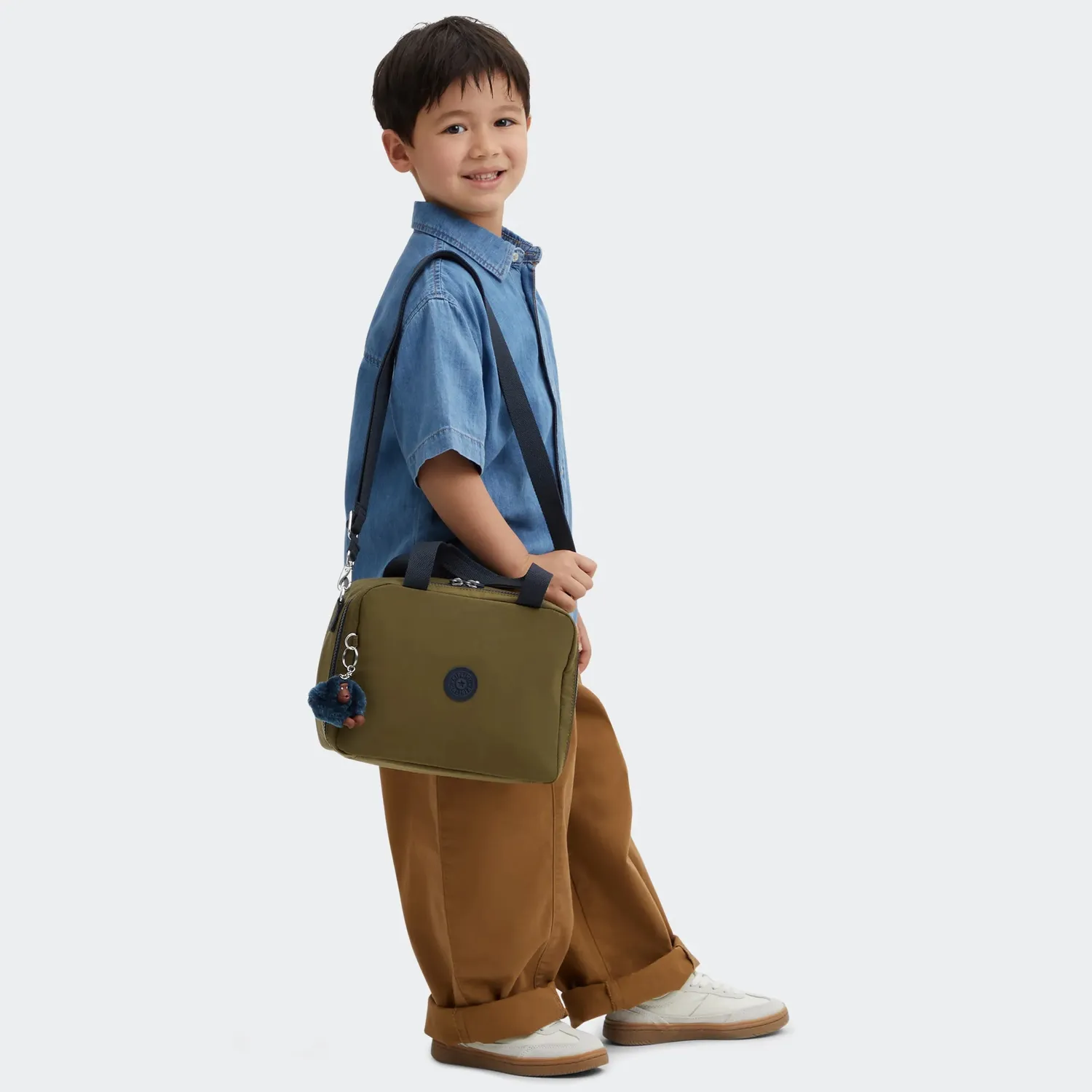 Kipling Miyo lunchtas Groot Treasure Green geïsoleerd