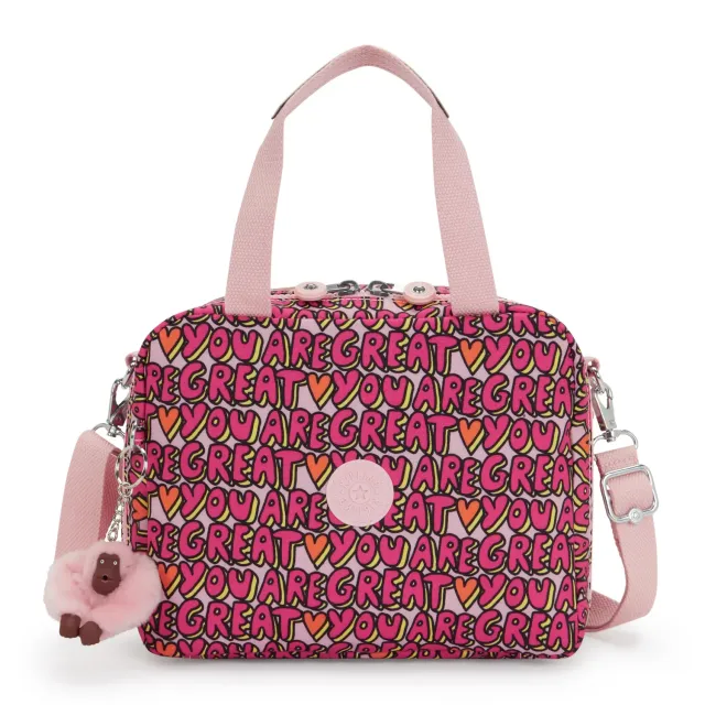 Kipling Miyo lunchtas U R Great Print geïsoleerd