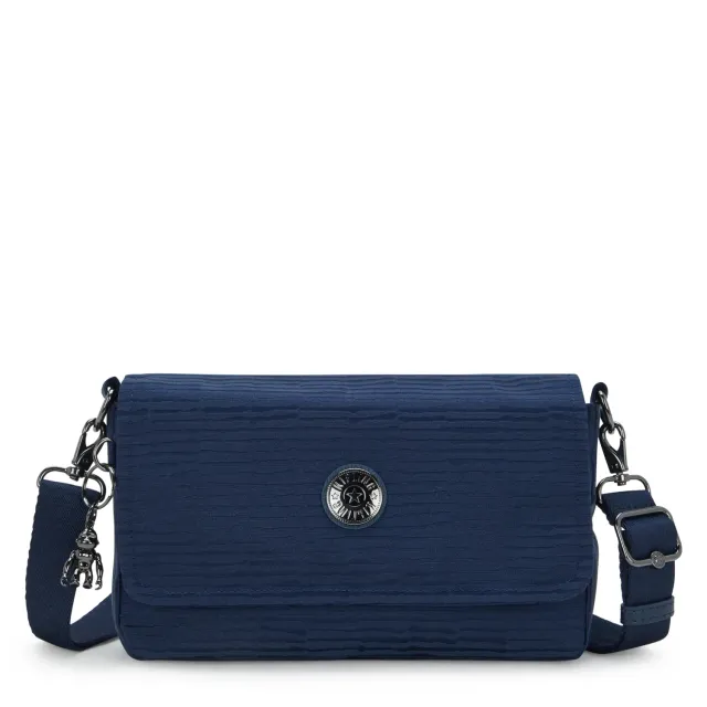 Kipling Aras Up schoudertas Night Ocean Jacquard klein kettingriem