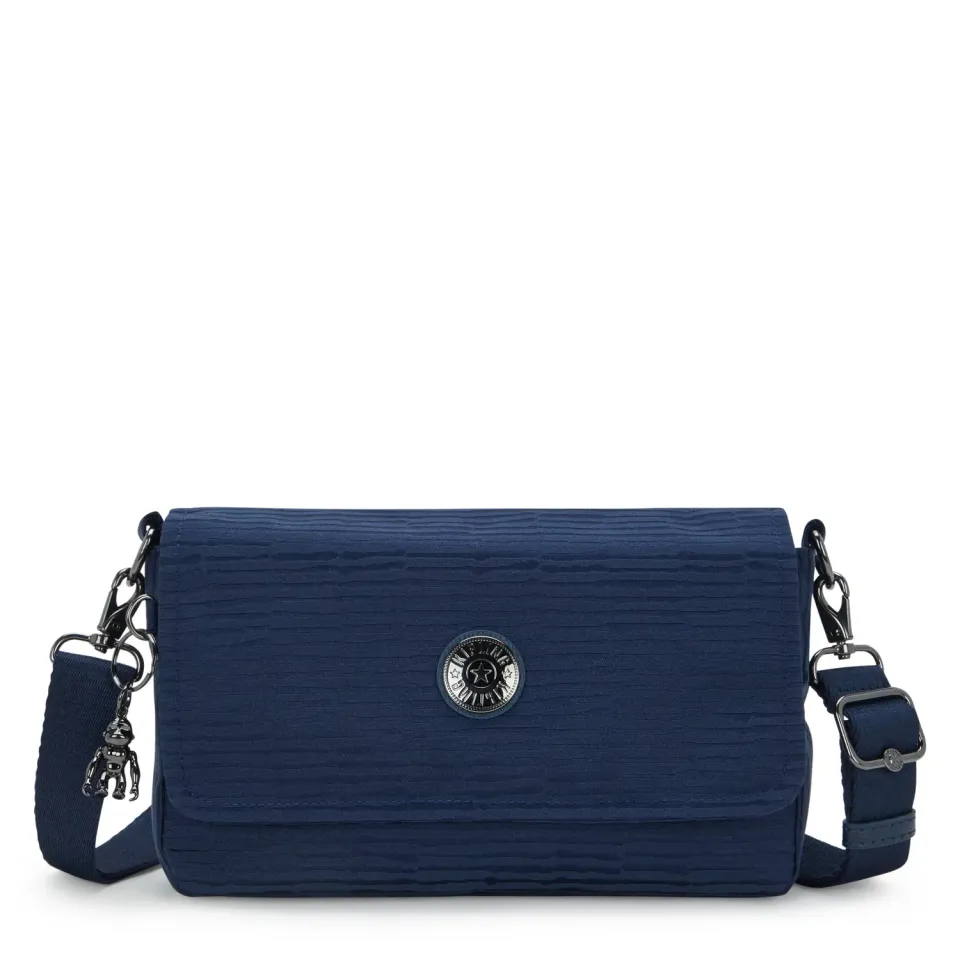 Kipling Aras Up schoudertas Night Ocean Jacquard klein kettingriem