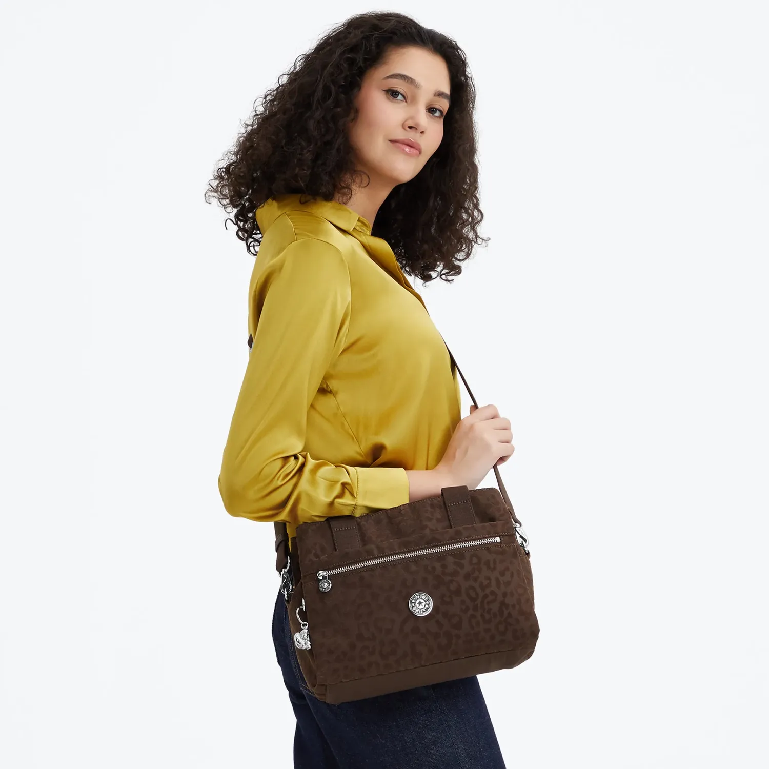 Kipling Elysiana Leo schoudertas medium soft leopard
