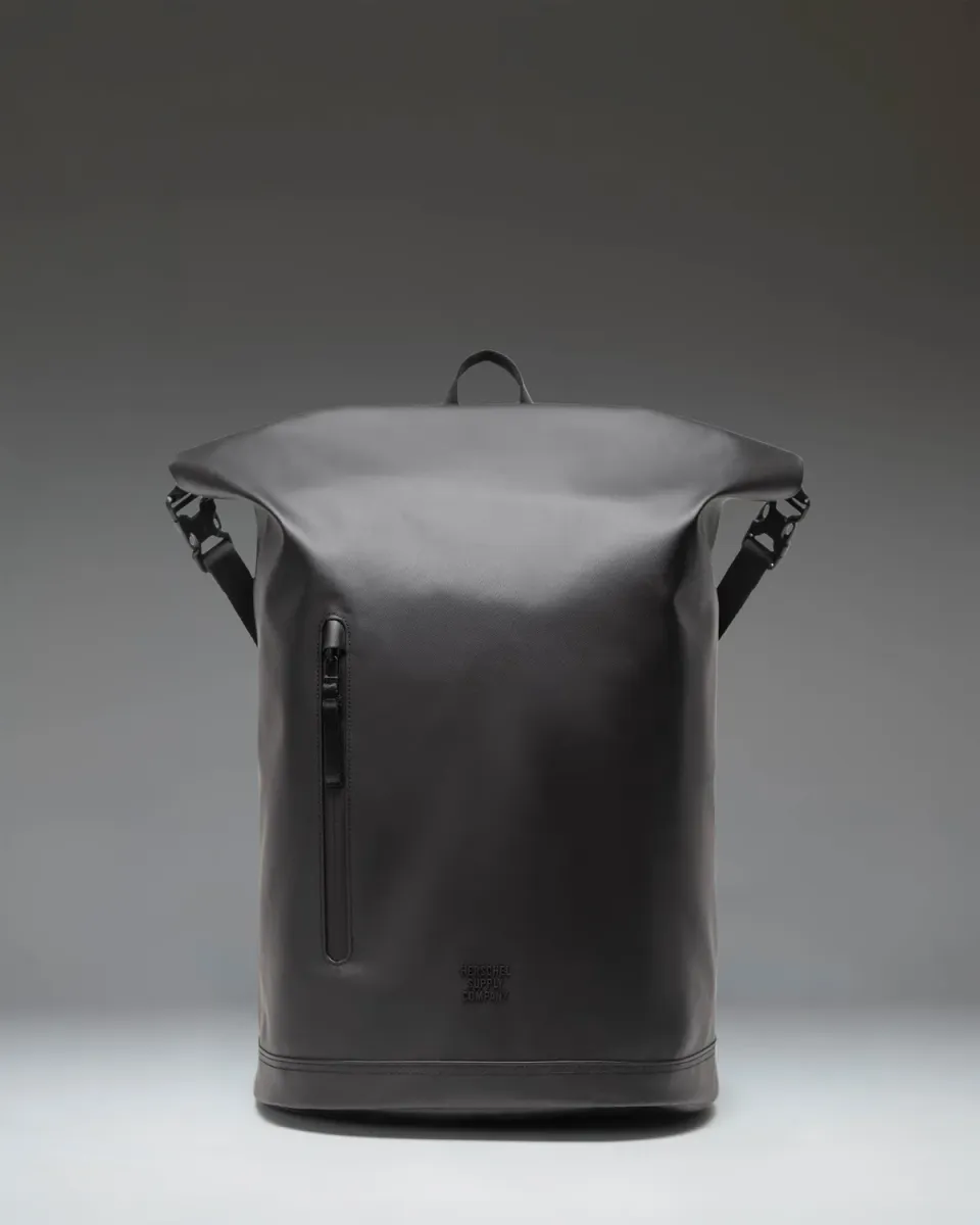 Herschel Roll Top rugzak Zwart weerbestendig oprolsluiting