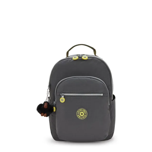 Kipling Seoul S kleine rugzak Back to Grey met 11 inch tabletvak