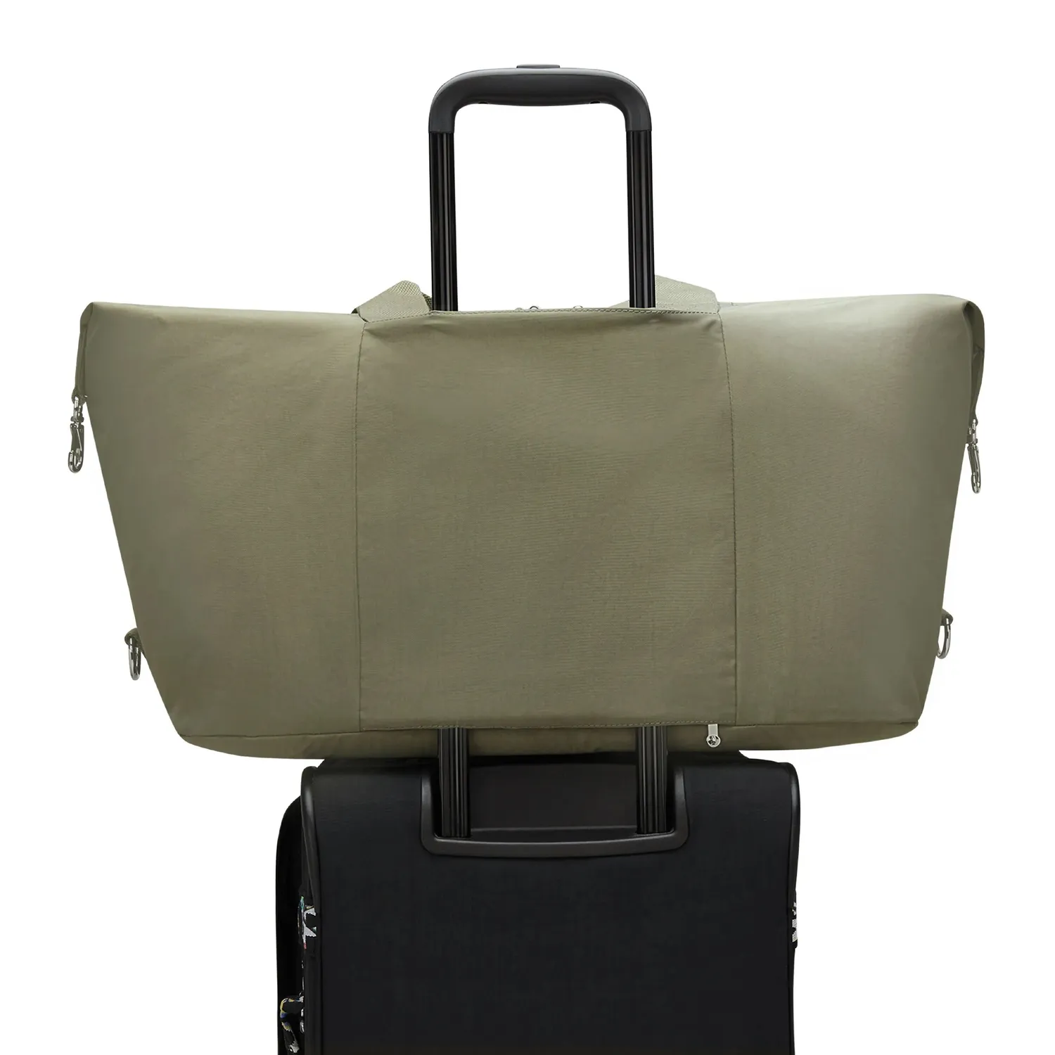 Kipling Bori weekendtas Groot Almost Sage met trolleyhoes