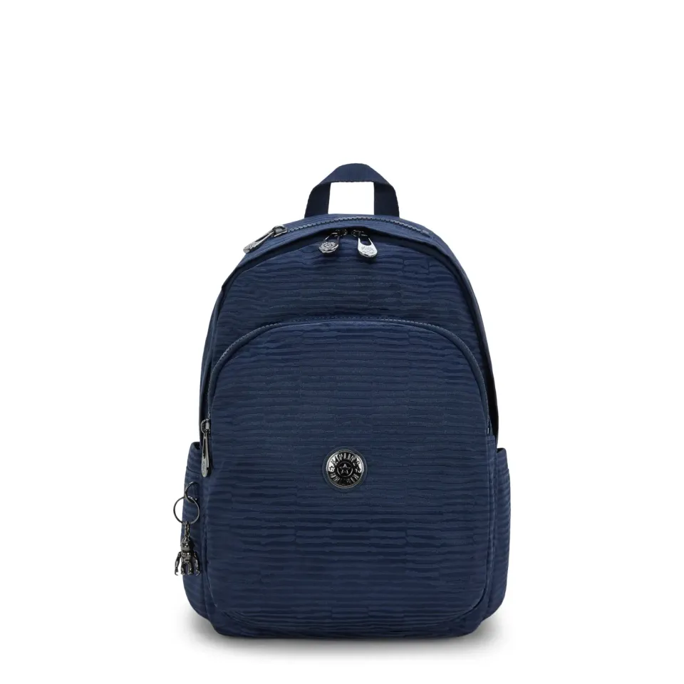 Kipling Delia rugzak Medium Night Ocean Jacquard vakken