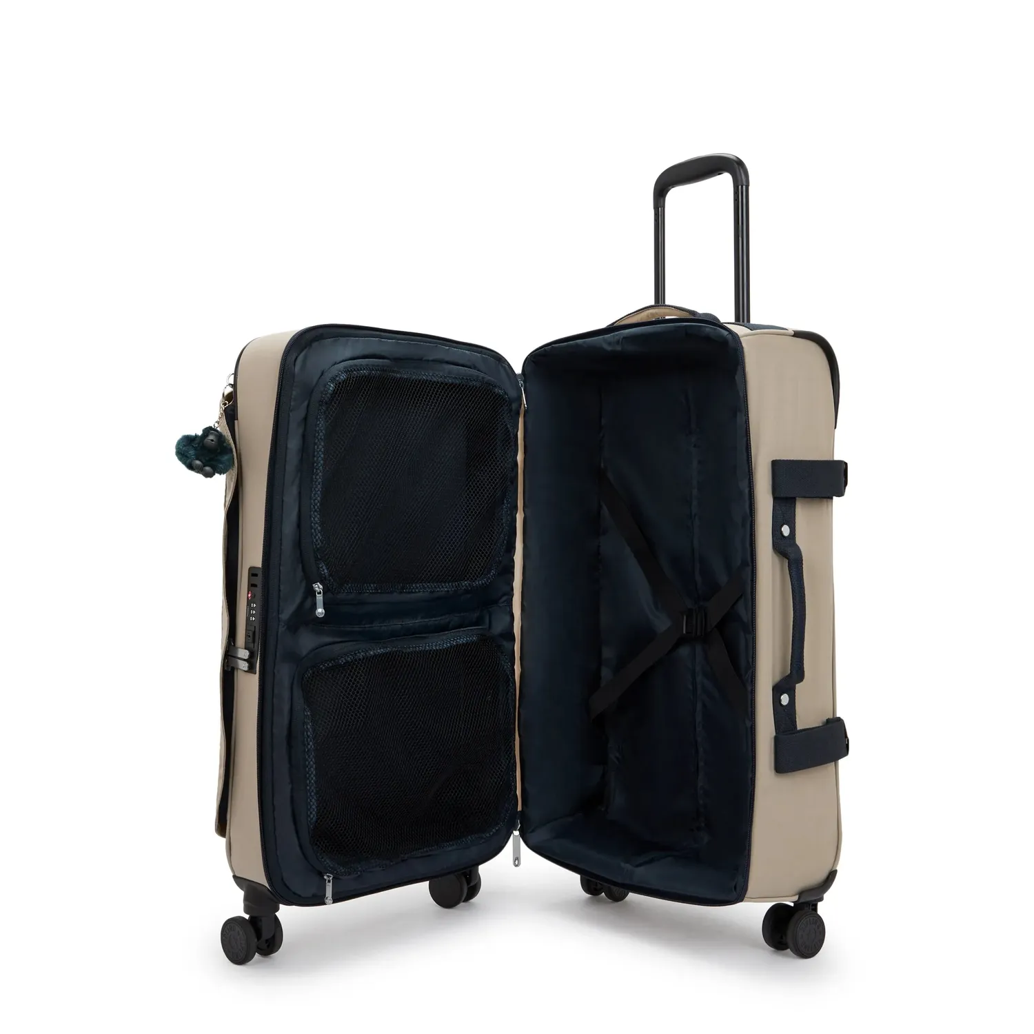 Kipling Spontaneous M koffer Medium Soft Taupe TSA-slot
