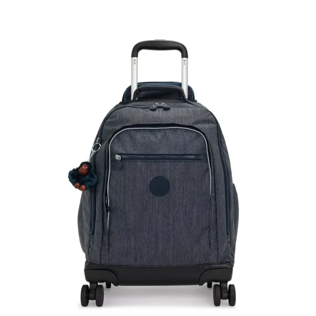 Kipling New Zea rugzak met wielen Marine Navy Groot stevige rits