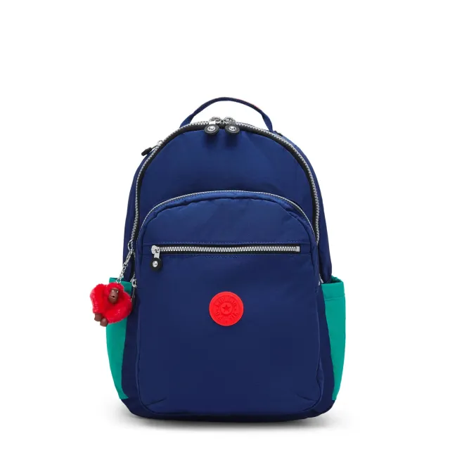 Kipling Seoul rugzak Groot Escape Blue Block licht