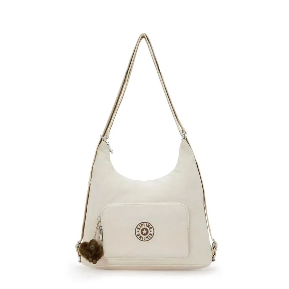 Kipling Yenna schoudertas Soft Sand medium multifunctioneel