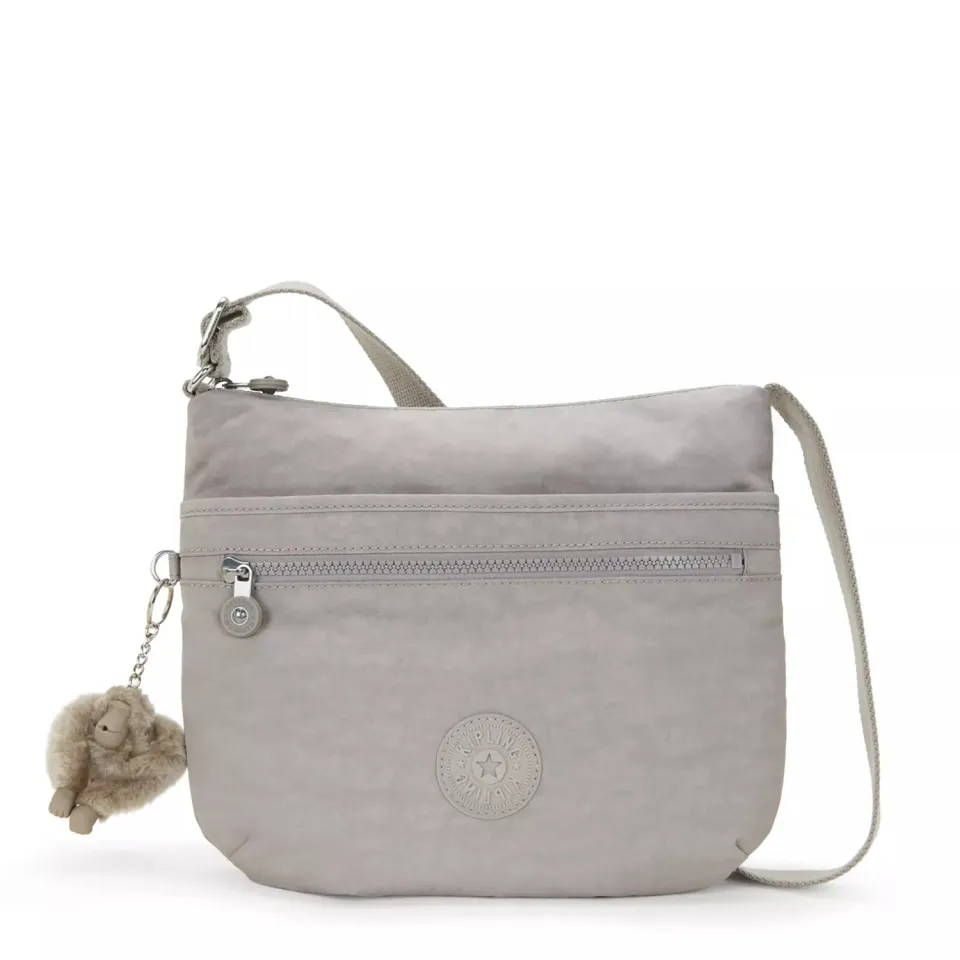 Kipling Arto crossbody tas Grey Gris Medium waterafstotend