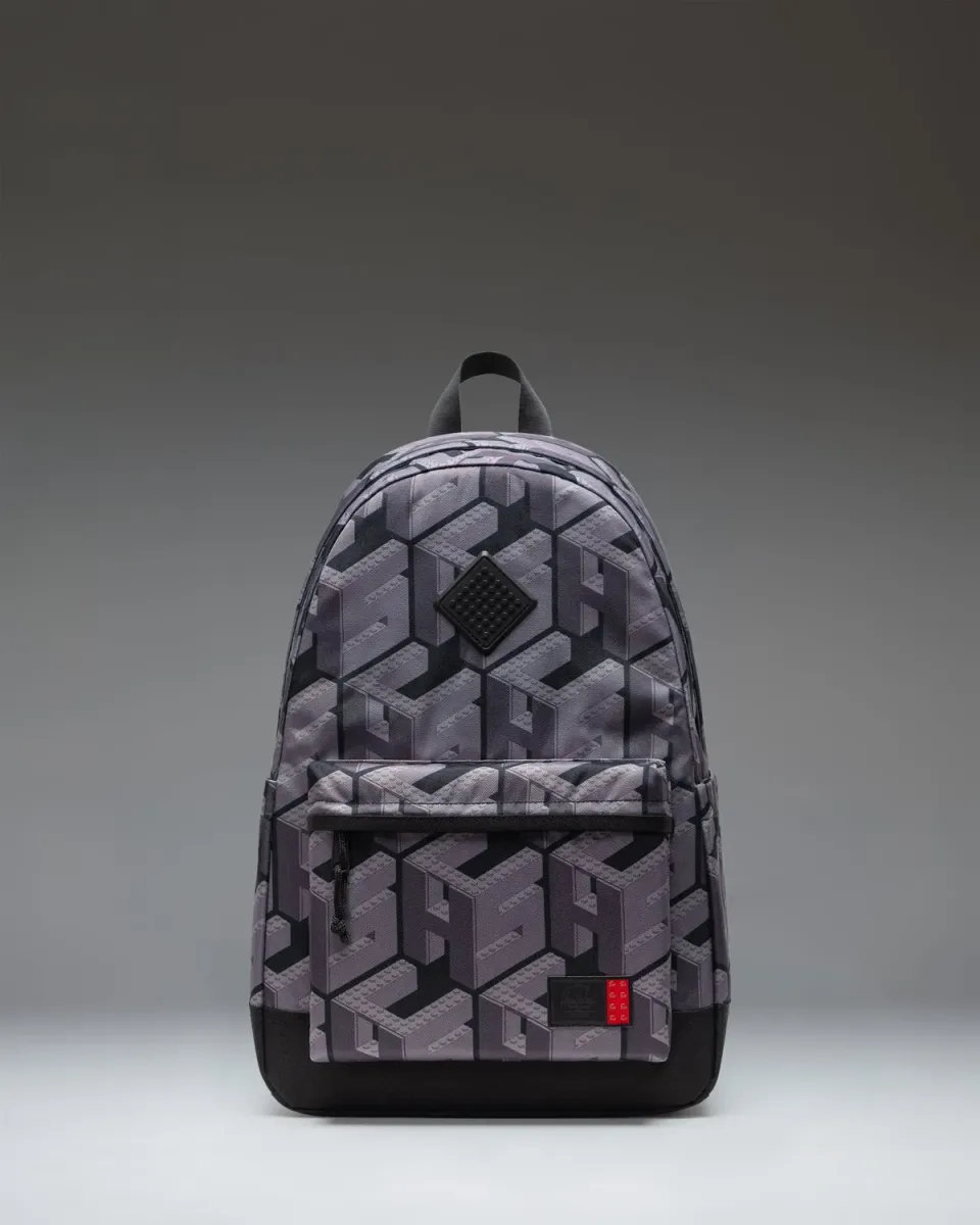 Herschel Heritage LEGO Monogram Black rugzak met laptopvak