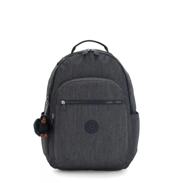 Kipling Seoul rugzak Groot Marine Navy laptopvak