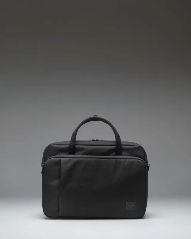 Herschel Tech Gibson schoudertas zwart met tracker vak