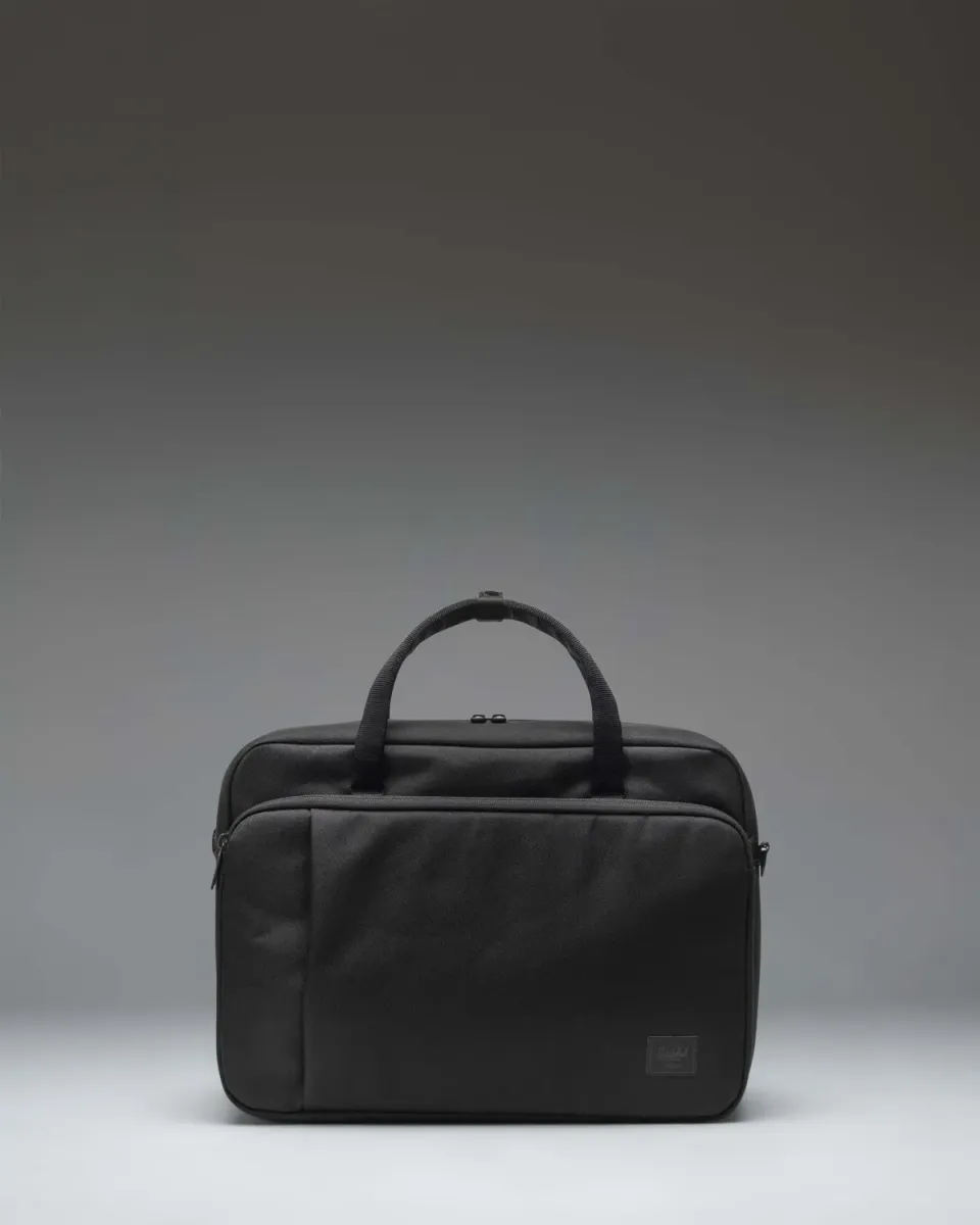 Herschel Tech Gibson schoudertas zwart met tracker vak