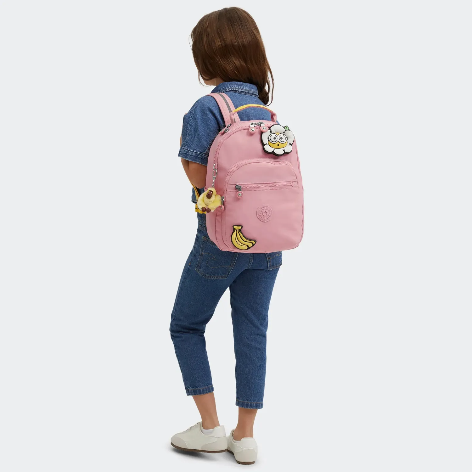 Kipling Seoul S Minions rugzak Klein Pink Daisy 11 inch