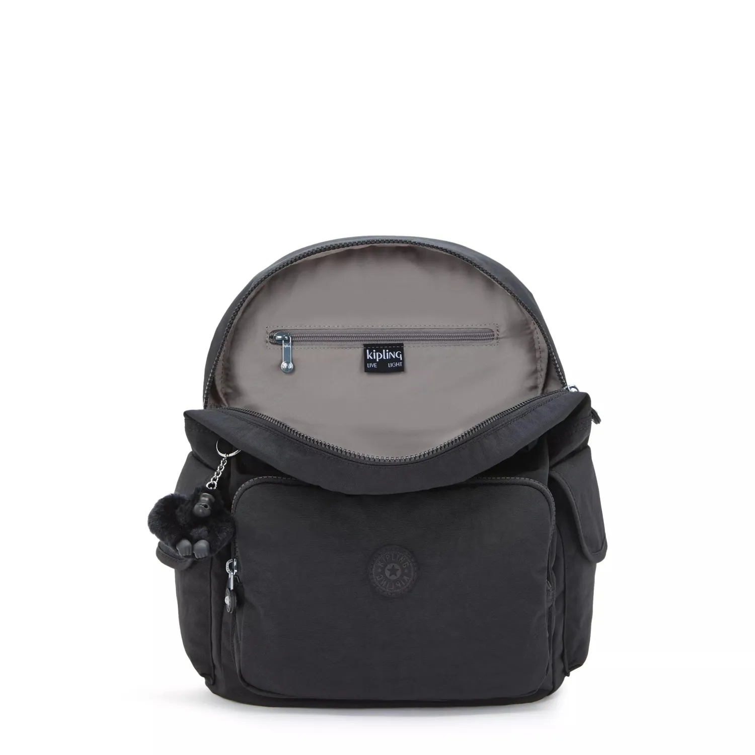 Kipling City Pack Rugzak Medium Black Noir lichtgewicht