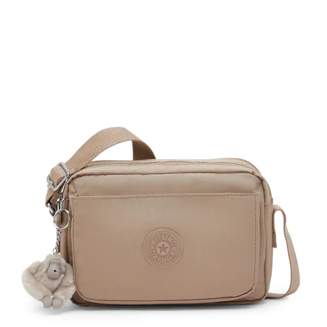 Kipling Abanu M crossbody tas Tan Beige – 2 vakken