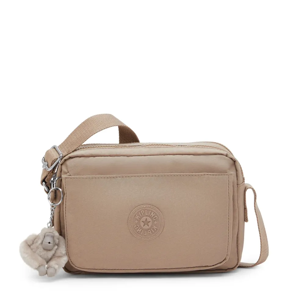 Kipling Abanu M crossbody tas Tan Beige – 2 vakken