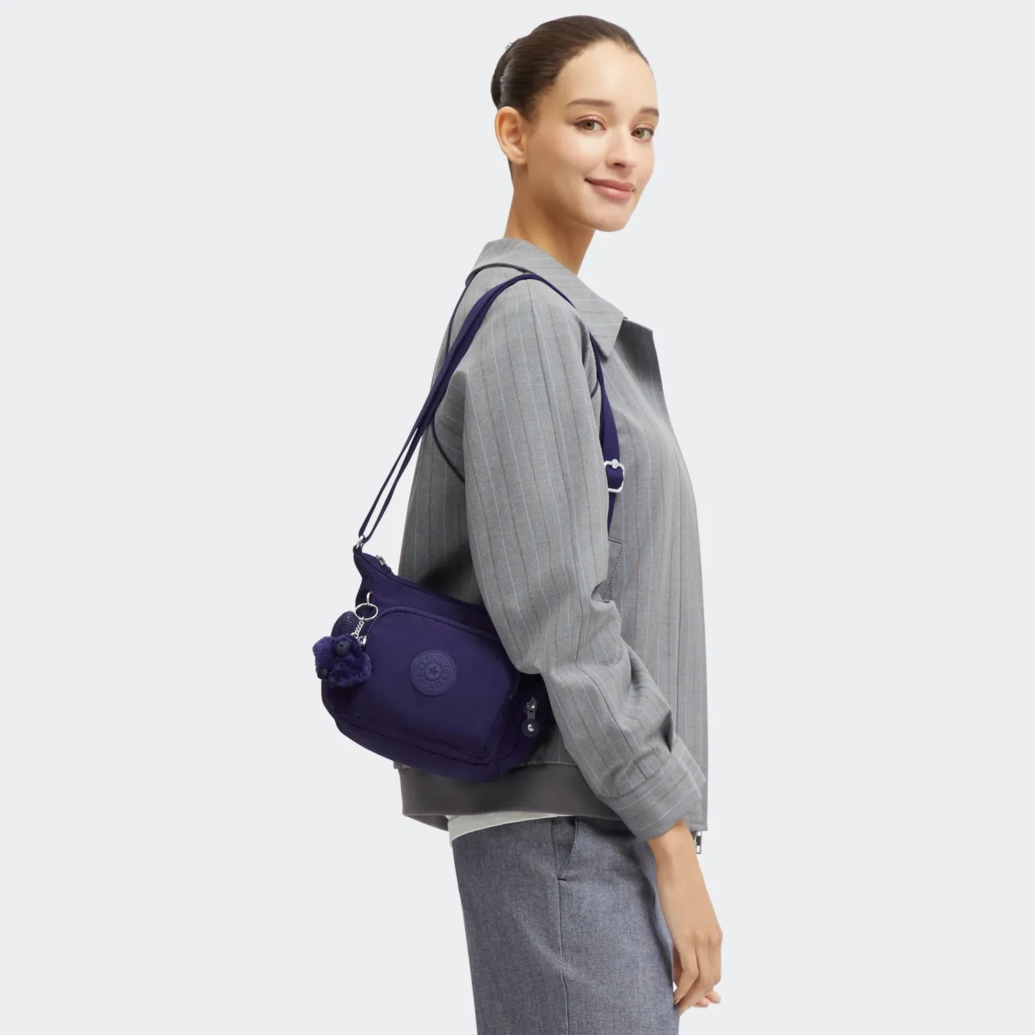 Kipling Gabbie Mini crossbody Klein Moonlit Blue met 6 vakken