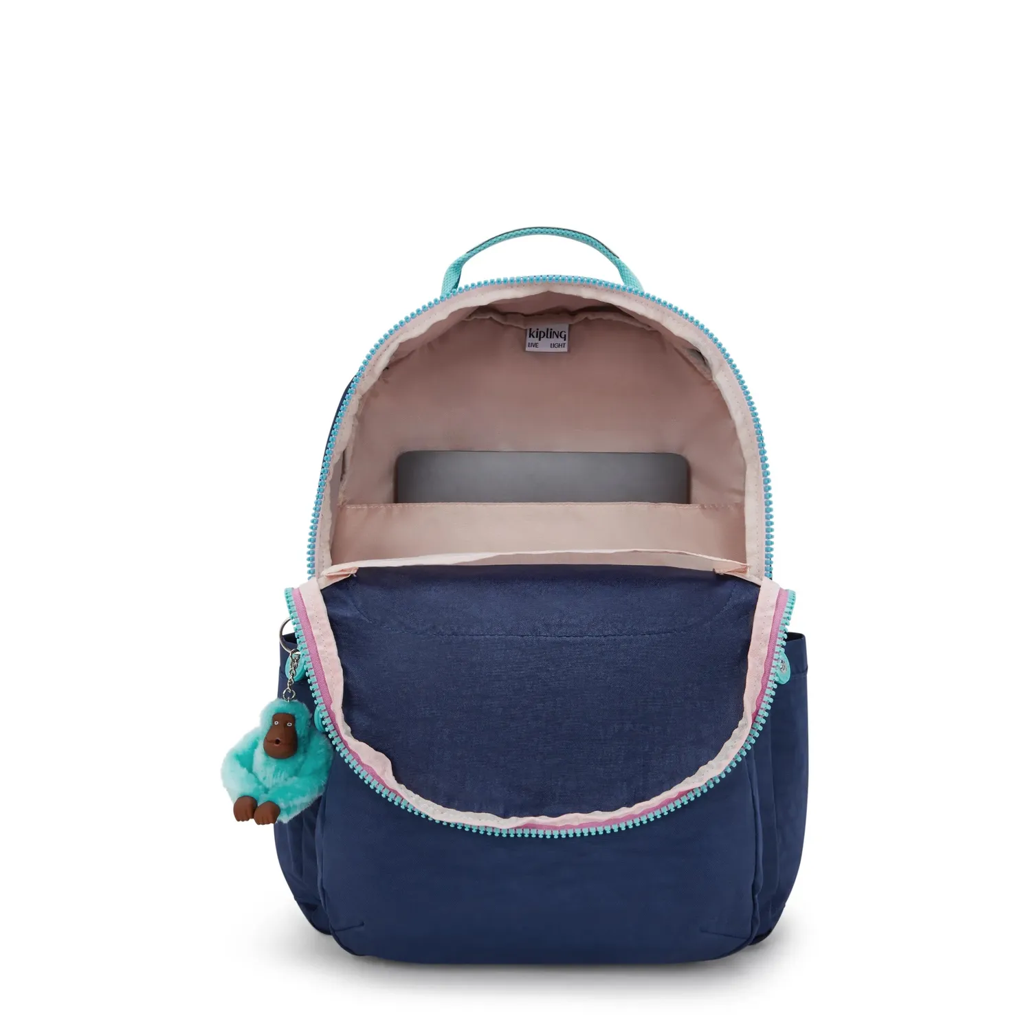 Kipling Seoul rugzak Groot Resort Navy 15 inch laptopvak