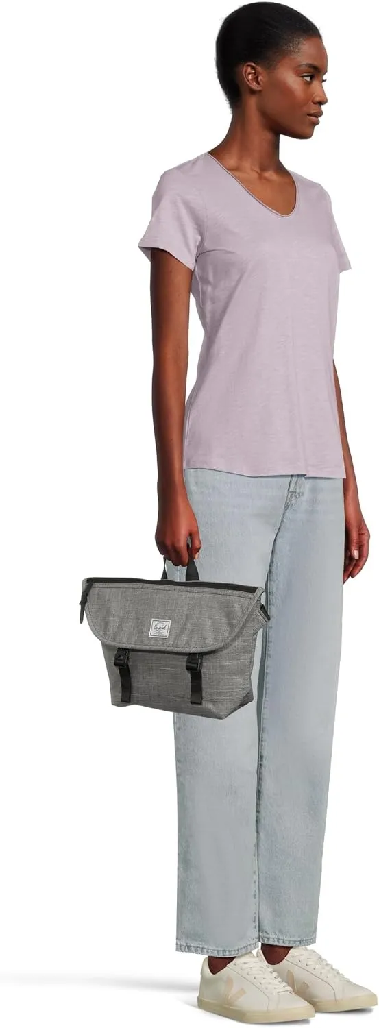 Herschel Cove messenger Raven Crosshatch grijs canvas