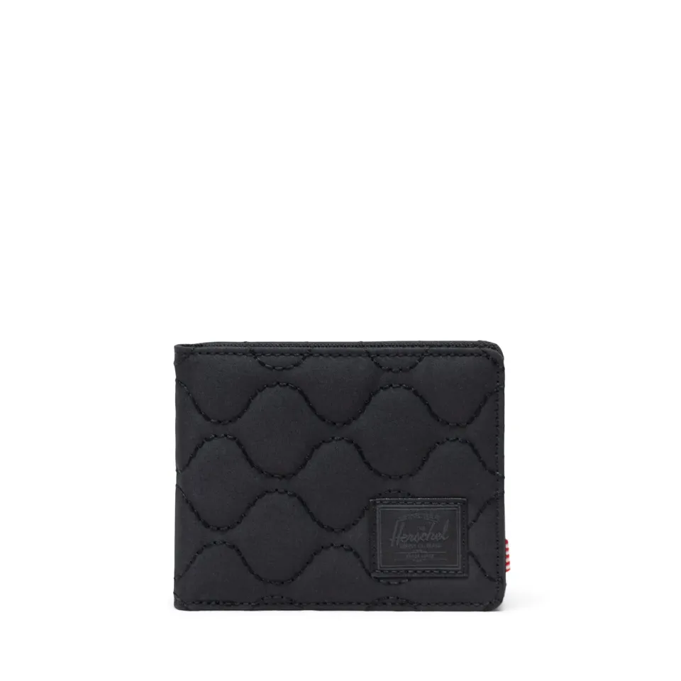 Herschel Roy Wallet Quilted portemonnee Black Tonal gewatteerd