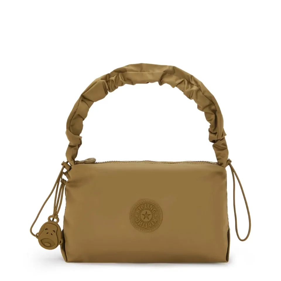 Kipling Eleni kleine schoudertas Goldish Brown met rits